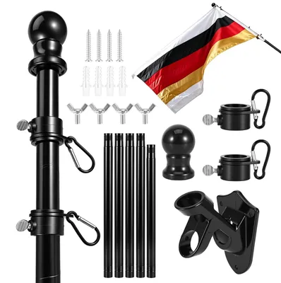 Produktbild von Verstellbarer Fahnenmast, 1,8 Meter, mit Wandhalterung