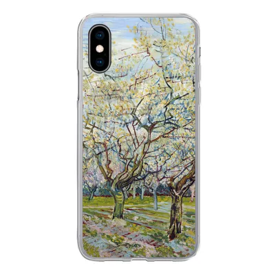 Produktbild von MuchoWow® Handyhülle Schutzhülle Hülle für iPhone X Blühender Obstgarten - Vincent van Gogh Silikon Softcase Handy Hülle - Handyhülle