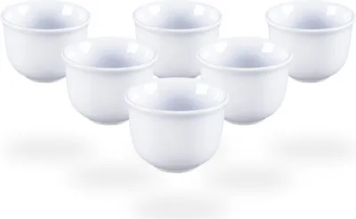 Produktbild von Nelly Teetassen / Teecups / 6 Tassen Keramik je 120ml, komplett weiß