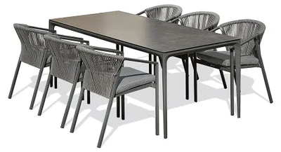 Image de Ensemble repas jardin 6 places en Céramique