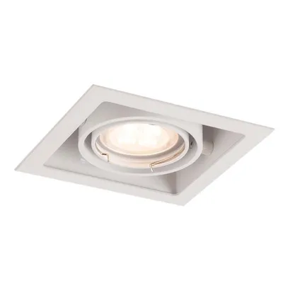 Immagine prodotto di Plafoniera da incasso quadrata bianca orientabile con 1 attacco GU10 da 10 W EBINO 7314 Shilo
