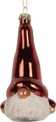 Obrázek produktu pro Clayre & Eef Vánoční přívěsek trpaslík 6x5x13 cm červené sklo