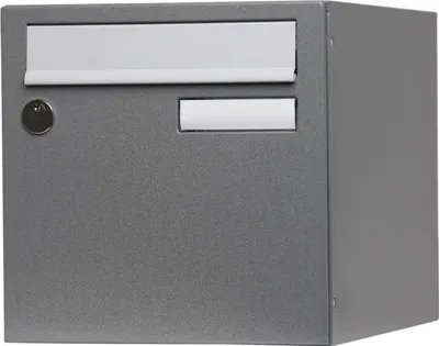 Image de Boîte aux lettres normalisée 1 porte extérieur RENZ acier gris brillant