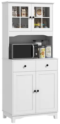Immagine prodotto di Armadio da cucina - Armadio da cucina con cassetti - Mobiletto contenitore - Credenza - Vetrina - Ripiani regolabili