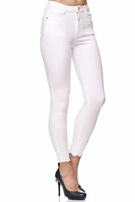 Produktbild von Elara Damen Jeans 4D434 Weiss Berlin 46 (3XL)