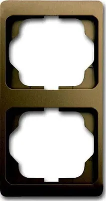 A product shot of a double electrical outlet cover plate.