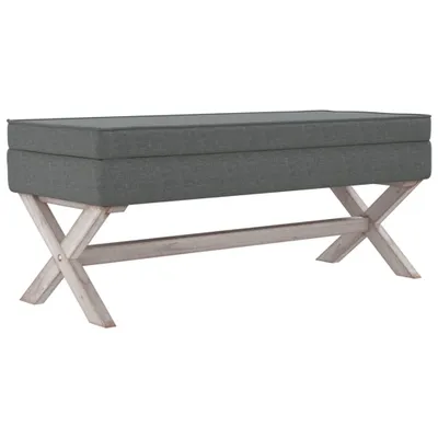 Produktbild von Hocker mit Stauraum Dunkelgrau 110x45x49 cm Stoff