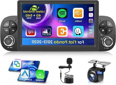 Zdjęcie produktu dla Androidowe radio samochodowe - system multimedialny - radio z nawigacją - radio z Carplay - ekran dotykowy 7 cali