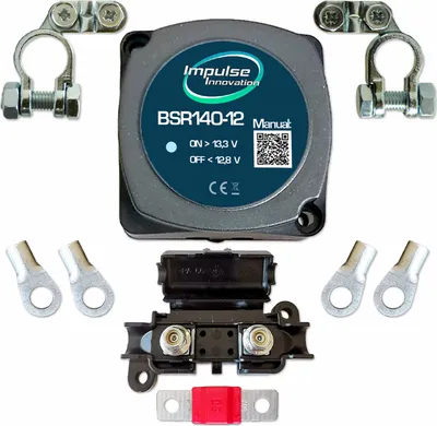 Produktbild von Automatik Trennrelais | BSR140-12 | 12V 140A | Polklemmen | Sicherung | 10mm² Verbinder