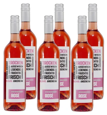 Produktbild von Spätburgunder Rosé - Roséwein Baden -trocken- (6 x 0,75L)