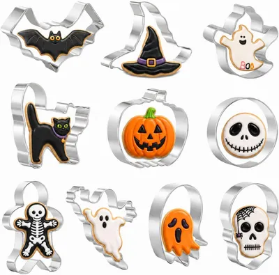 Produktbild von Halloween-Ausstecher – Set mit 10 Stück – Edelstahl