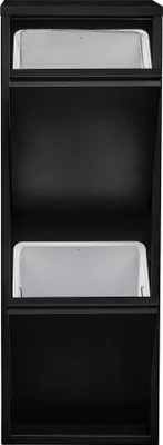 Produktbild von Mülltrennschrank 'Sollentuna' mit 2 Kippfächern Metall 2 x 14 L Eimer Schwarz