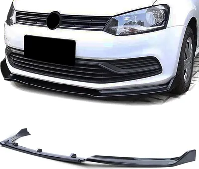 Produktbild von CUP Frontspoiler Lippe Schwarz Glanz für VW Polo 5 6C 14-17