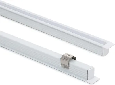 Produktbild von Aluminiumprofil Einbau 2m für LED Streifen bis 6mm Weiß 2 m Weiß transluzent