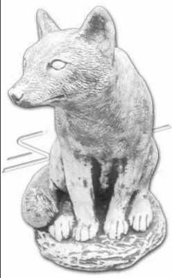 Image de Jardin Décoration Renard Terrasse Pierre Figure Déco Statue Sculpture 503