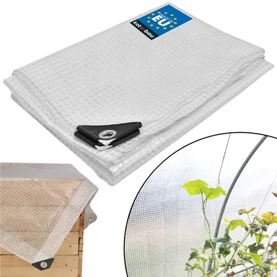 Immagine prodotto di KOTARBAU® Telo Impermeabile Esterno Polietilene 3 x 4 m Trasparente Telo Occhiellato Telone Campeggio Copertura Esterna Telone da Giardino, productTiles.product.images.aiGenerated