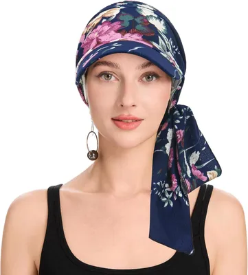 Produktbild von Damen Chemo Kopfbedeckung mit Schirm, Beanie-Mütze, Einheitsgröße, für die Kopfhaut