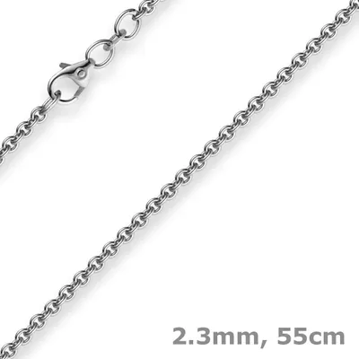 2-3mm-Rundankerkette-585-Weißgold-55cm