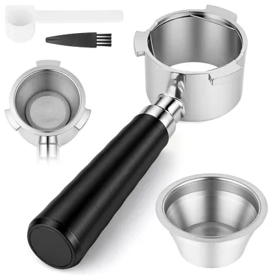 Portafilter 51 mm für DeLonghi Dedica, 3 Ohren, Edelstahl