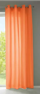Produktbild von 1er Set Vorhänge Schal Ösen »Berlin« HxB 245x140 cm Orange Blickdicht Microsatin Lichtdurchlässig Uni Matt 20405N