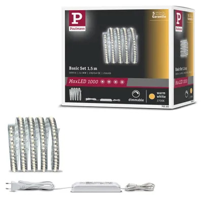 Image de Paulmann MaxLED 1000 : Kit de base de ruban LED, lumière blanche chaude