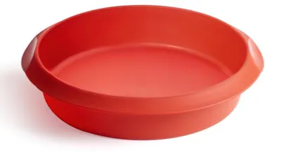 Image de Moule à gâteau en silicone Lékué, rond, 24 cm, rouge