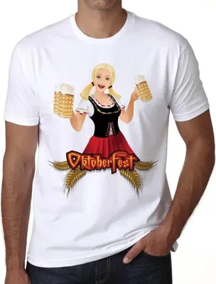 Produktbild von Herren Grafik T-Shirt -Mädchen mit Bierchen –  Girl With Beers – Öko-Verantwortlich Vintage Jahrgang Kurzarm Lustige Druck