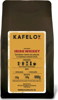 Produktbild von KAFELOV | Kaffeebohnen IRISH CREAM - 250g - Cremiger Geschmack - 100% Arabica - Perfekt für French Press