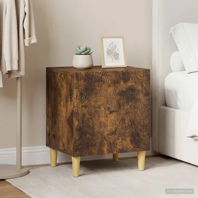 Produktbild von vidaXL Nachttisch 2 Stk. Räuchereiche 43 x 34,5 x 50 cm Holzwerkstoff