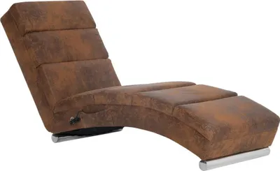 Produktbild von vidaXL Massage Chaiselongue Braun Wildleder-Optik