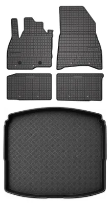 Productafbeelding van Rubberen automatten + kofferbakmat voor Dacia Duster III vanaf 2024 – 5-delig, zwart, op maat – Wielganizator SolidPRO
