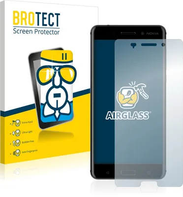 Produktbild von BROTECT Schutzglas für Nokia 6 2017 Schutzfolie Panzer Folie Glas Display Schutz klar
