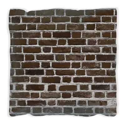 Produktbild von Wallario Premium Kissen, weiche Oberfläche, mit Motiv Ziegelsteinwand in braun - Backsteine, Größe: 40 x 40 cm, mit weißer Rückseite