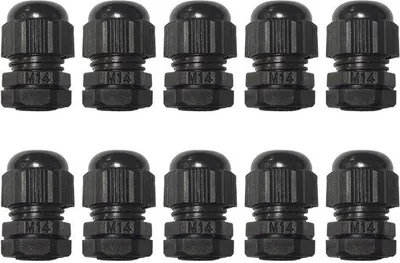 Produktbild von Kabelschraubenverbinder 10er Set, Kunststoff, Nylon, schwarz, 4-8 mm