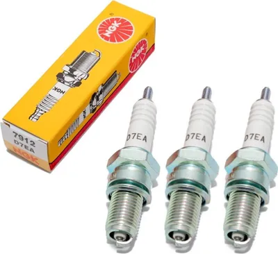 Produktbild von Zündkerzen Set NGK 3x D7EA Zündkerze, 19,0mm Langgewinde Ø 12,0mm Hex 18,0mm, Elektrodenabstand 0,75mm, Wärmewert 7, 7912