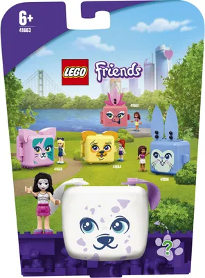 Produktbild von LEGO 41663 Friends Magische Würfel Emmas Dalmatiner-Würfel, ideal als kleines Geschenk für Kinder ab 6 Jahre, Spielzeug mit Tierfigur und Mini-Puppe