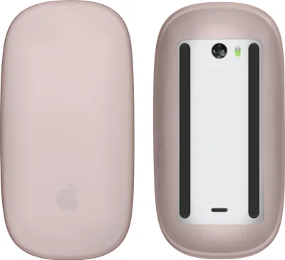 Produktbild von kwmobile Silikon Schutzhülle kompatibel mit Apple Magic Mouse 1 / 2 Hülle - PC Maus Cover aus softem Silikon - Altrosa