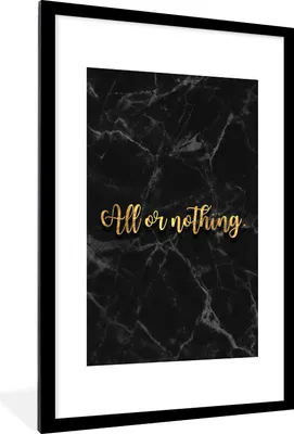 Produktbild von MuchoWow® Gerahmtes Poster Sprichwörter - Marmor - Gold - Schwarz 60x90 cm - Poster mit Schwarzem Bilderrahmen Wandposter Rahmen Foto Bilder - Dekoration - Wandposter Wohnzimmer - Hochwertig