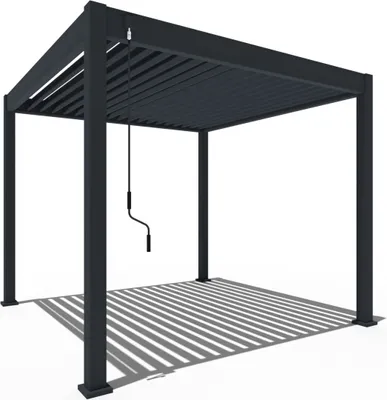 Produktbild von Weide Classic | Pergola Aluminium freistehend | 3 x 3 M | Lamellendach anthrazit