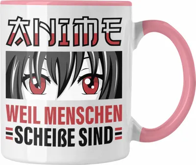 Produktbild von TRENDATION Anime Tasse Geschenk Spruch Kaffeetasse (Rosa)