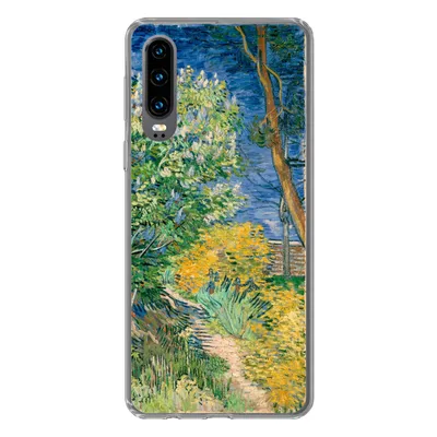 Produktbild von MuchoWow® Handyhülle Schutzhülle Hülle für Huawei P30 Die Büsche bei Arles - Vincent van Gogh Silikon Softcase Handy Hülle - Kartenbesitzer