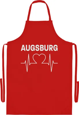 Produktbild von multifanshop Grillschürze - Augsburg - Herzschlag, rot, Größe one size