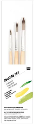Zdjęcie produktu dla Pinsel College Syn. Set beige 3-tlg. größe 3 6 und 10