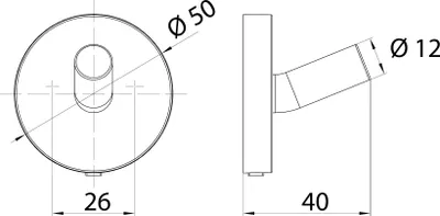 Produktbild von Emco 437500100 Haken round 00100