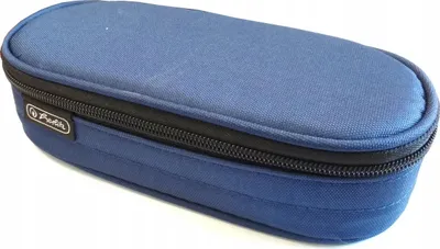 Produktbild von Herlitz Etui, Weiches Federmäppchen, Polyester, Blau, Einfarbig, Reißverschluss, 90 mm