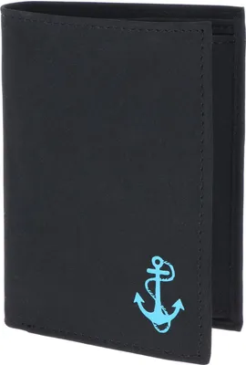 Produktbild von oxmox Geldbörse New Cryptan RFID Protect Kombibörse Freedom Anchor Print Cyan Black schwarz