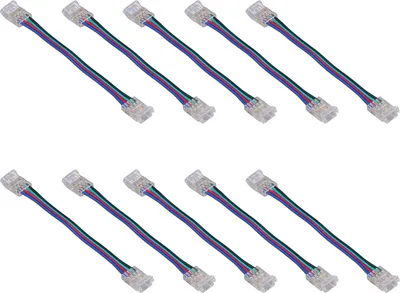 Obrázek produktu pro 10ks LED páskové světlo konektor Kit 4Pin 10mm rychlé připojení silná kompatibilita LED páskové příslušenství