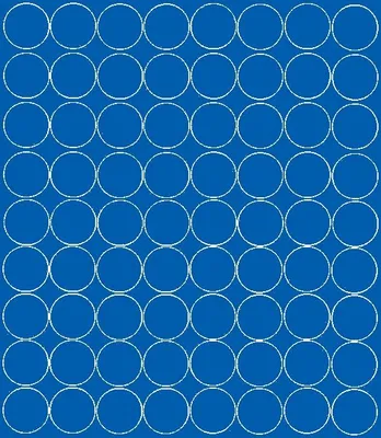 Image de Autocollants ronds, diamètre 5 cm, 72 pièces, bleu mat