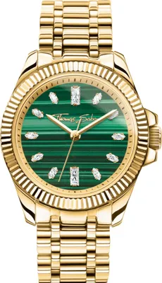 Produktbild von THOMAS SABO Damenuhr Malachit Divine gold WA0436-291-211