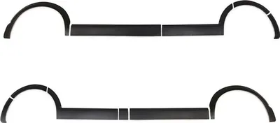 Image de Protection d'aile pour VW T6 Transporter 2015-2019 Langer ABS Noir 11pcs